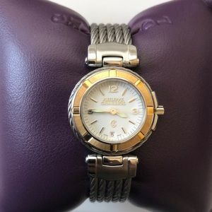 PHILIPPE CHARRIOL & 18K YG LadiesCable watch wDate